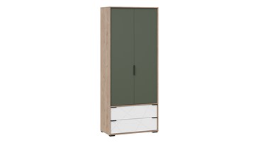 Шкаф для одежды комбинированный Лео ТД-410.07.22 (Гикори джексон/Белый матовый/Дымчатый зеленый) в Саранске