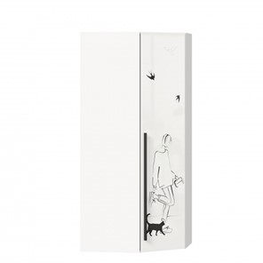 Распашной угловой шкаф Джоли 45 ЛД 535.030, Серый шелк в Саранске