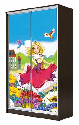 Шкаф 2-х дверный ХИТ 23-4-14-77-11, Принцесса, венге в Саранске - изображение