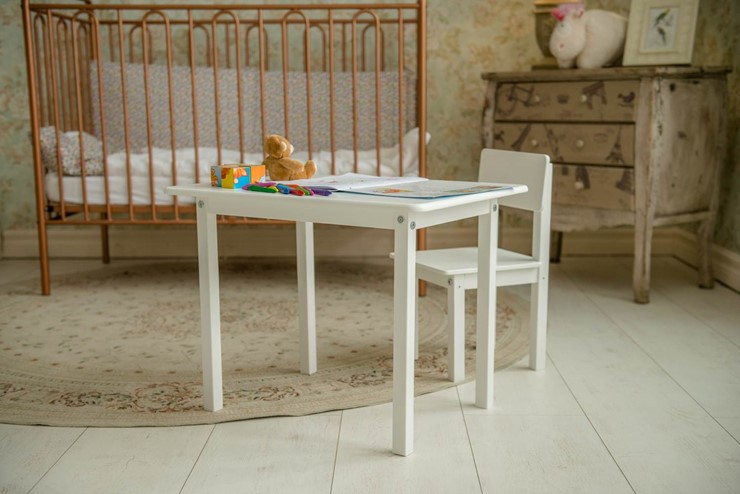 Комплект детской мебели POLINI Kids Simple 105 S Белый в Саранске - изображение 2