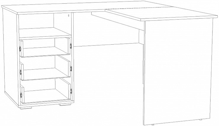Письменный стол Банни НМ 041.41, Меренга/Макарун/Белый/Дуб сонома в Саранске - изображение 2