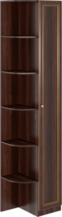 Угловой шкаф-стеллаж Беатрис М14 правый (Орех Гепланкт) в Саранске - изображение