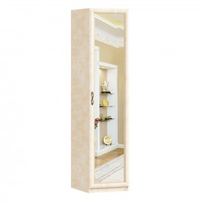 Шкаф 1-дверный Александрия с зеркалом ЛД 625.042, Рустика/Кожа Ленто в Саранске