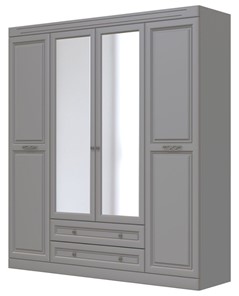 Шкаф четырехдверный в спальню Олимп ШР-4 (антрацит) 2 зеркала в Саранске