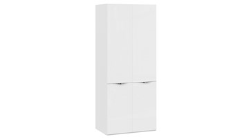 2-створчатый шкаф Глосс СМ-319.07.211 (Белый глянец/Стекло) в Саранске