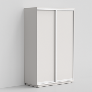 Шкаф двухдверный ЭКО-Сим Д 220х140х60, Белый матовый/белый глянец в Саранске
