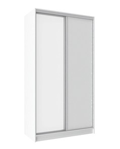 Шкаф 1200 Домашний Зеркало/ЛДСП, Белый в Саранске