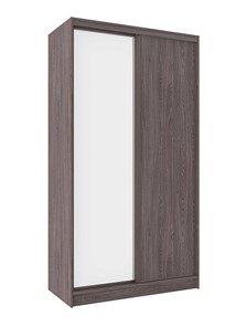 Шкаф 2-х дверный 1200 Домашний Зеркало/ЛДСП, Ясень Анкор темный в Саранске