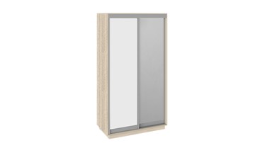 Шкаф 2-х дверный Румер, цвет Дуб Сонома, Белый снег/Зеркало СШК 1.120.60-11.13 в Саранске
