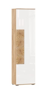 Шкаф одностворчатый Фиджи с декоративными накладками 659.300, Дуб Золотой/Белый в Саранске