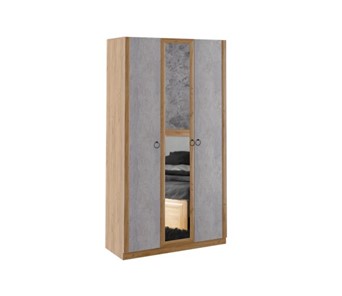 Распашной шкаф Глэдис М23 (Дуб золотой/Цемент светлый) в Саранске