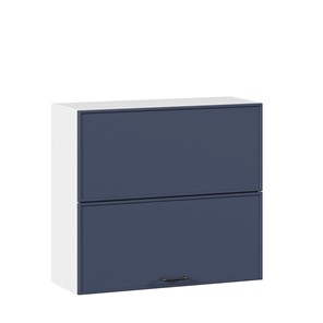 Навесной горизонтальный шкаф 800 Индиго ЛД 298.980.000.126, Белый/Тёмно-синий в Саранске
