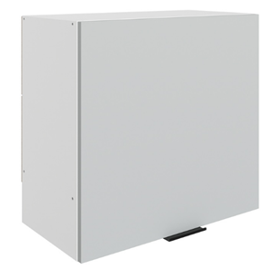 Навесной кухонный шкаф Стоун L600 Н566 (1 дв. гл.) (белый/лайт грей софттач) в Саранске - предосмотр