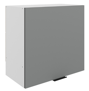 Кухонный навесной шкаф Стоун L600 Н566 (1 дв. гл.) (белый/оникс софттач) в Саранске - предосмотр