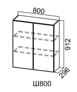 Кухонный навесной шкаф Модус, Ш800/912, галифакс в Саранске