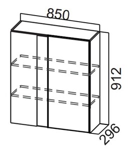 Шкаф кухонный угловой Стайл, Ш850у/912, МДФ в Саранске