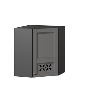 Кухонный шкаф Амели-3 угловой 600 ЛД 299.610.000.056, Черный/Оникс серый в Саранске