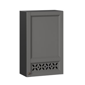 Кухонный шкаф Амели-3 высокий 600 ЛД 299.450.000.047, Черный/Оникс серый в Саранске