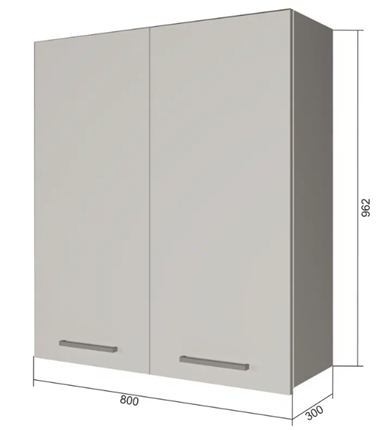 Шкаф кухонный В9 80, МДФ Софт бирюза/Белый в Саранске - изображение