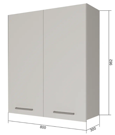 Кухонный шкаф ВС9 80, МДФ Софт бирюза/Антрацит в Саранске - изображение