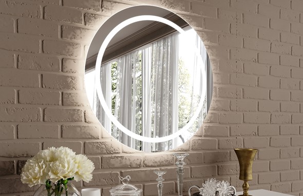 Настенное зеркало С подсветкой D80 см в Саранске - изображение