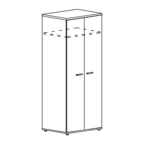 Шкаф для одежды глубокий А4, (78x59x193) белый премиум А4 9311 БП в Саранске