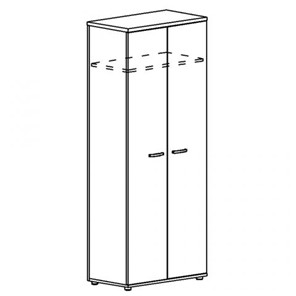 Шкаф для одежды (задняя стенка ДСП) А4, (78x43.4x193) белый премиум А4 9317 БП в Саранске