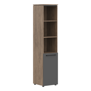 Шкаф колонна высокая с глухой малой дверью MORRIS TREND Антрацит/Кария Пальмира MHC 42.5 (429х423х1956) в Саранске