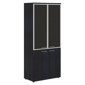 Шкаф комбинированный с дверьми в алюминиевой рамке и топом XTEN Дуб Юкон XHC 85.7  (850х410х1930) в Саранске