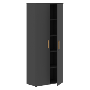 Широкий шкаф высокий FORTA Черный Графит FHC 80.1(Z) (798х404х1965) в Саранске