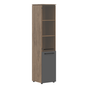 Шкаф колонка комбинированная MORRIS TREND Антрацит/Кария Пальмира MHC  42.2 (429х423х1956) в Саранске