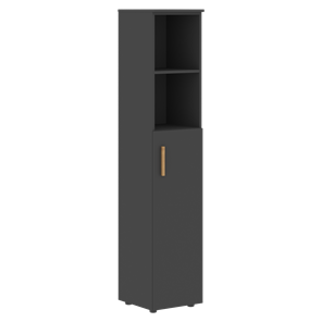 Шкаф колонна высокий с глухой средней дверью правой FORTA Черный Графит  FHC 40.6 (R) (399х404х1965) в Саранске