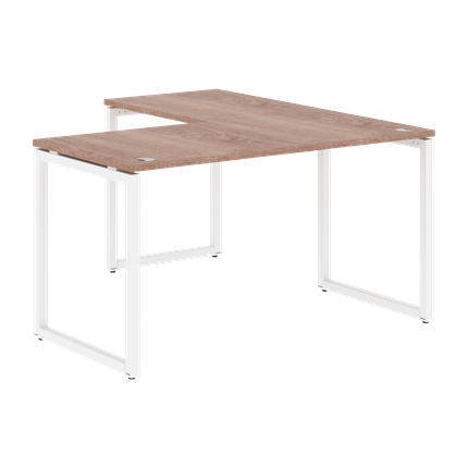 Письменный стол угловой левый XTEN-Q Дуб-сонома- белый XQCT 1415 (L) (1400х1500х750) в Саранске - изображение
