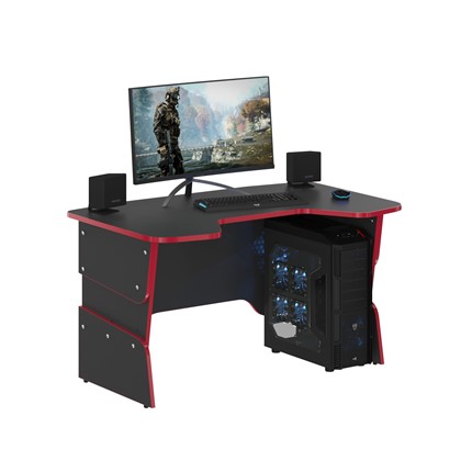 Компьютерный стол SKILLL STG 1385, Антрацит/ Красный в Саранске - изображение