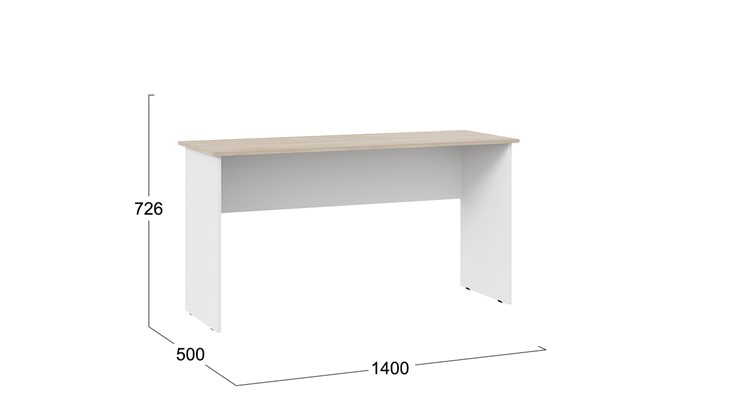 Письменный стол Тип 14, 1400 (Дуб Сонома/Белый Ясень) в Саранске - изображение 2