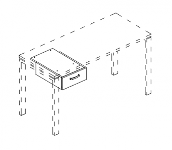 Тумба подвесная 1-ящичная (для стола 80) А4 (35.3x60.3x15.2) белый премиум, А4 216 БП в Саранске