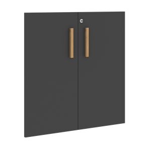 Двери для шкафов низкие с замком FORTA Черный ГрафитFLD 40-2(Z) (794х18х766) в Саранске