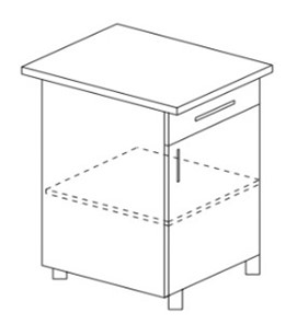 Напольный шкаф однодверный с ящиком Некст МДФ Б8 МДФ премиум, глянец, металик без столешницы в Саранске