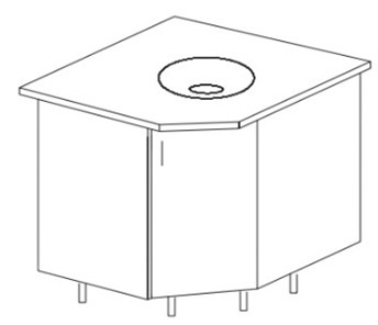 Кухонный шкаф угловой под врезную мойку Некст МДФ  Б28 МДФ  премиум, глянец, металик в Саранске