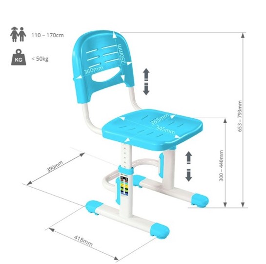 Детский стул SST3 Blue в Саранске - изображение 4