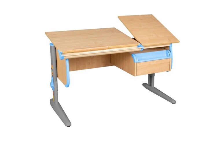 Детский стол-трансформер 1/75-40 (СУТ.25) + Tumba 1 Бежевый/Серый/Ниагара в Саранске - изображение 2
