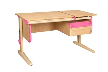 Растущий стол 1/75-40 (СУТ.25) + Tumba 1 Бежевый/Бежевый/Розовый в Саранске