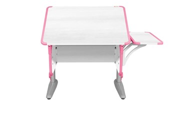 Детский стол-трансформер 4/75 (СУТ.41) + Polka_b 4/550 Рамух белый/серый/розовый в Саранске