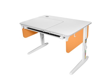 Детский стол-трансформер L/70-45 (СУТ.62) белый-оранжевый/белый/белый с лотком в Саранске