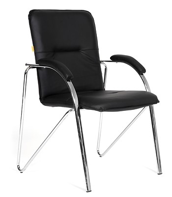Кресло компьютерное CHAIRMAN 850 Экокожа Terra 118 черная в Саранске - изображение
