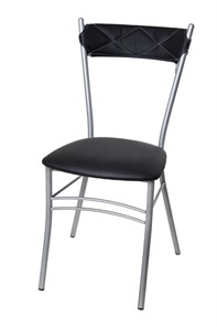 Кухонный стул Бистро Софт СРП-080С Эмаль, с мягкой спинкой Экотекс черный в Саранске - предосмотр
